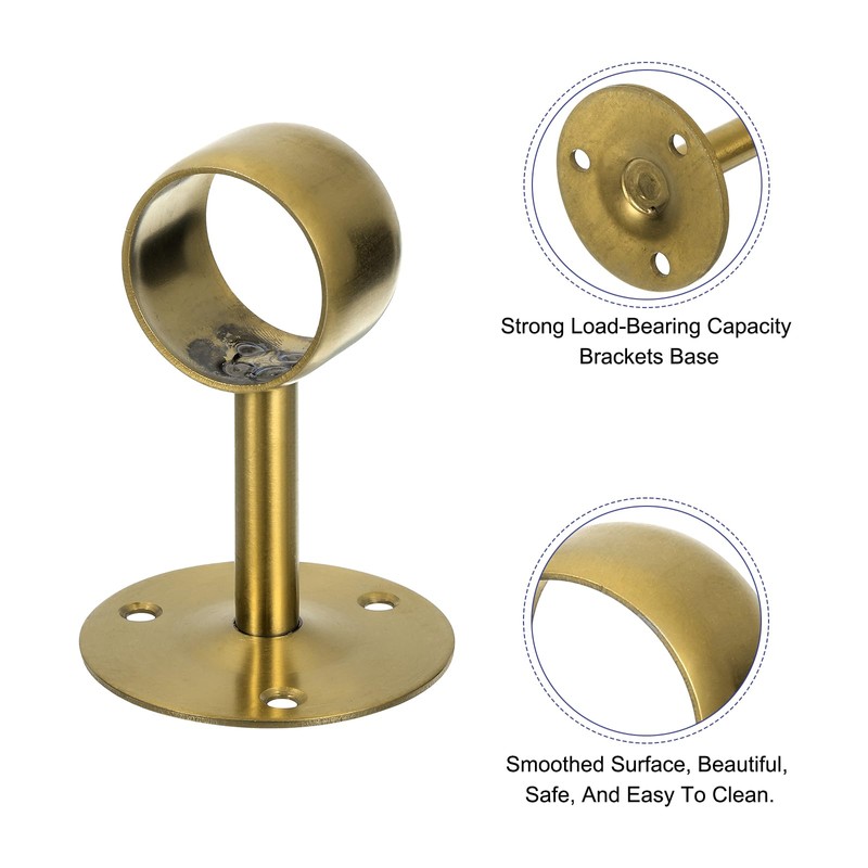 sourcing map 4 Pcs 1.5 Inch Curtain Rod Holder, Ceiling