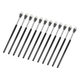 Small Stipple Brush, 12Pcs Dual Layers Bristles Cosmetic Brush Set Comfortable Handle Soft Bristles Aluminum Tube Connector for Blush