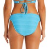 JESSICA SIMPSON Women's Standard Side Shirred Bikini Bottom, Blue, Medium