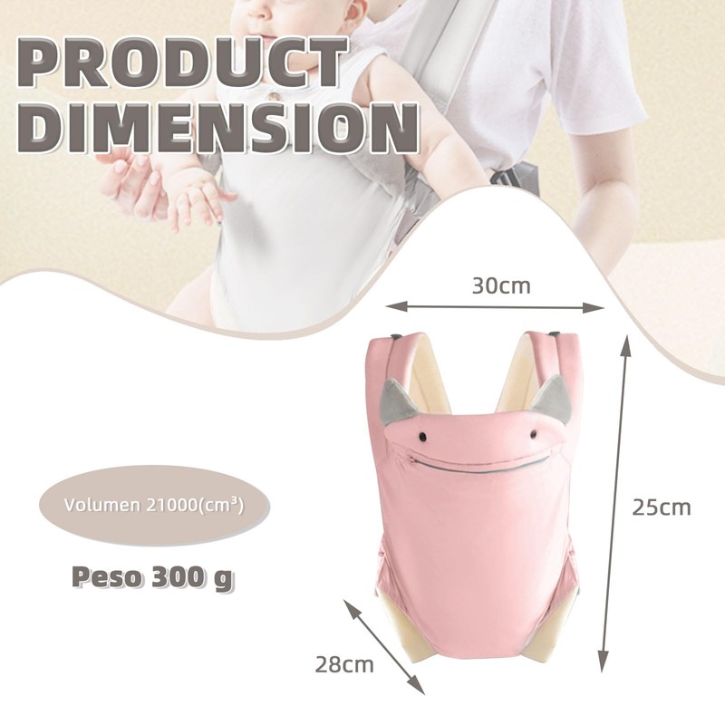 DOTOTO Mochila Portabebe, portabebe ergonomico para Niños Pequeños Recién NacidoAjustable,Cómodo