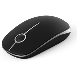Wireless Mouse, Vssoplor 2.4G Slim Portable Computer Mice with Nano Receiver for Notebook, PC, Laptop, Computer-Black and Silver