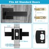 Estmoon 5 Pack Passage Door Handles Matte Black Door Knobs,