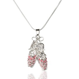 YALLNASL Ballet Shoes Necklace for Women Dance Recital Gifts for Women Ballerina Necklace for Teens Ballet Shoe Necklaces for Daughter Sister Birthday Christmas Gift
