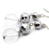 Gold Stone Terahertz Earring, For Both Ears, 3 Strings, Natural
