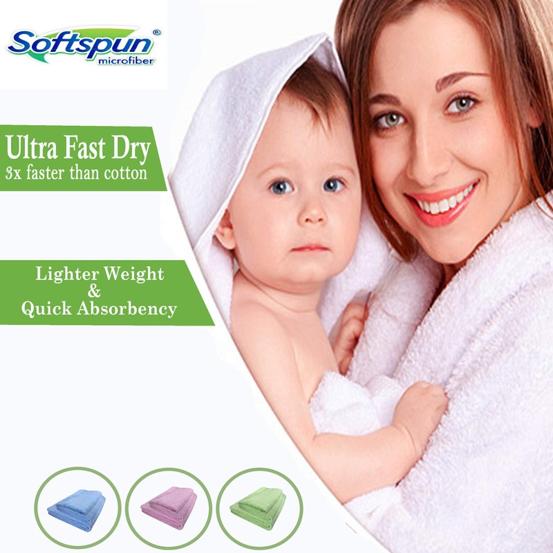 SOFTSPUN Microfiber Hair, Hand & Face Towel Set of 1