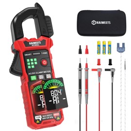 KAIWEETS Clamp Meter, 6000 Count, Smart Digital Multimeter, High Precision, True Effective Value, T-RMS, AC/DC, Current and Voltage Measurement, Intrusion Current Measurement, NCV Electrical Detection