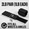 Adjustable Wrist and Ankle Weights, 2lb Pair (1lb Each) Soft