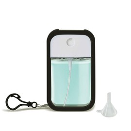 Zuhose Refillable Hand Sanitizer Spray Bottle - 1oz / 50ml Leakproof Empty Spray Bottle with Silicone Case, Funnel & Clip,Portable Mini Travel Sanitizer Holder for Purse, Pocket, Gym Bag