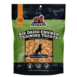 Redbarn Pet Products Redbarn All-Natural Air Dried Chicken Training Treats for Puppies & Dogs C Grain-Free Single Protein Rewards Made in USA for Small, Medium, & Large Breeds - 8 oz Resealable Bag