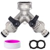2-Way Brass Tap, Garden Hose Diverter with Separate Switch and