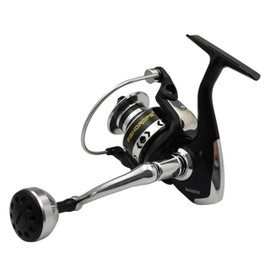 Fishdrops Fishing Reels Spinning, Lightweight Spinning Reel, 15.5 LBs Max Drag, 5.1:1/5.5:1 High Speed Ultra Smooth Powerful with CNC Aluminum Spool Spinning Reels Freshwater(Black/Gold)