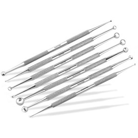 7-Piece Set of Massage Pens Stainless Steel