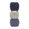 MAKRAMA Hilaza de Algodón 3mm Macramé Kit 3pz 300gr (Lavanda)