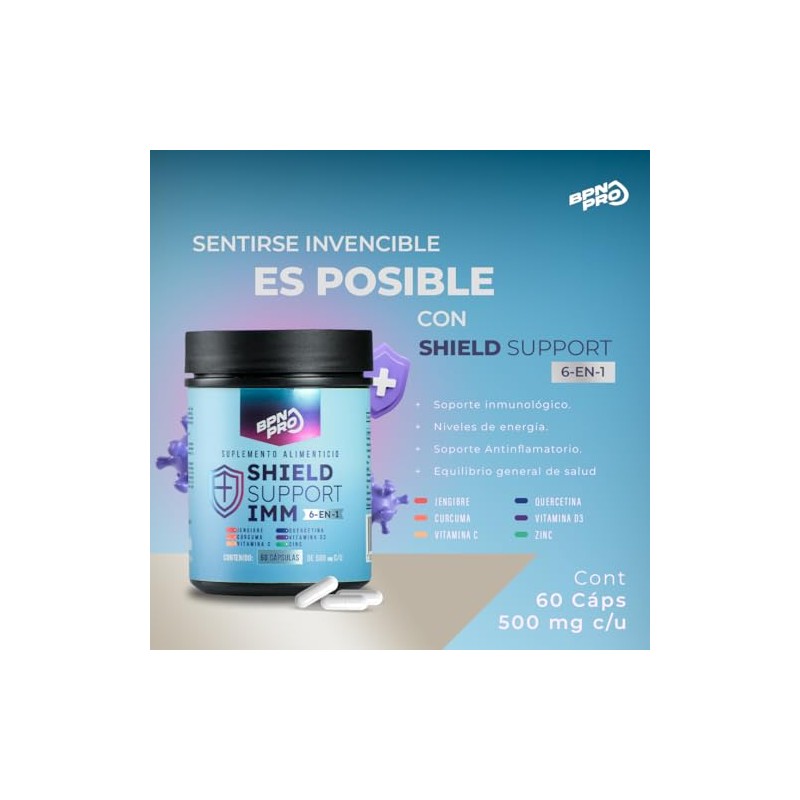 BPN PRO | Shield Support 60 Cápsulas con Vitamina C,