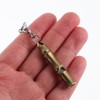 ORFOFE 6pcs Brass Survival Whistle Keyring Loud Multi-Function Whistles for