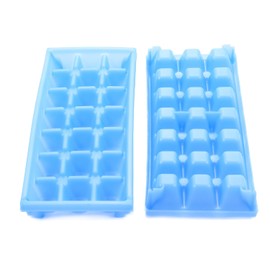 Camco 44100 Bandeja Apilable para Cubitos de Hielo en Miniatura, Paquete de 2, Azul