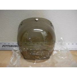 Unbranded NOS Smoked Tinted Smoke Bubble Visor Helmet Face Shield Vintage 3 Snap Bell Buco