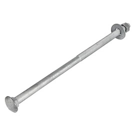 1/2" x 12" (25 Pack) Galvanized Carriage Bolt Kit, Hot Dip Galvanized for Exterior Use by Makers Bolt