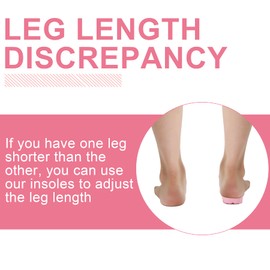 LTOHOE Height Increase Insoles, Heel Shoe Lifts for Achilles Tendonitis and Leg Length Discrepancy, Shoe Inserts to Make You Taller, Heel Cushion Inserts for Men & Women Pink 0.6" Height
