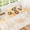 AWQM 5 Pieces Dining Table Set for 4,Beige Bar Table