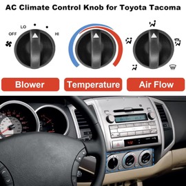 3PCS Control Knob Fan Heater AC Air Conditioner Control Switch Knobs for Toyota Tacoma 2005-2011 Temperature Switch HVAC Air Flow Control Knob Automotive Heater 65551820A 55900-04020 55900-04030