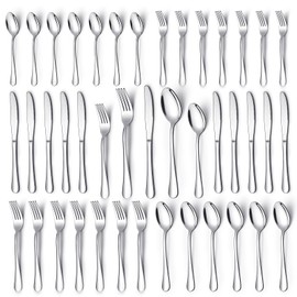 30 Piece Silverware Set for 6, Stainless Steel Flatware Utensils Set, Cutlery Set Knives Spoons and Forks Set, Mirror Polished, Dishwasher Safe