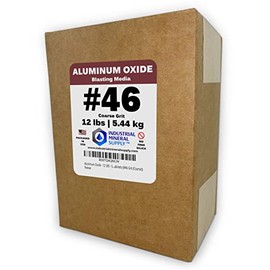 Industrial Mineral Supply Aluminum Oxide - 12 LBS - Sand Blasting Abrasive Media for Sandblasters, Sandblast Guns and Blast Cabinets (46