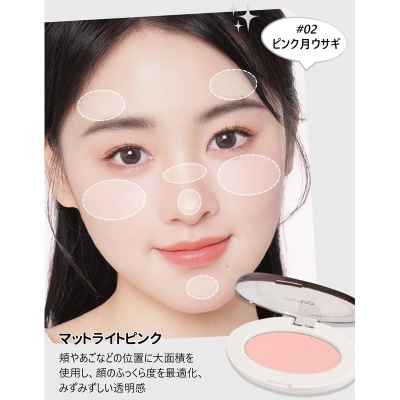 Erinde Silk Touch Highlight Powder Matte Mineral Color Powder Light