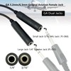 JUYODE General Aviation Headset GA Dual Plugs to Lemo 6-Pin
