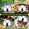 Joyfair Cheese Melting Dome, 2 Pcs Stainless Steel Basting Cover