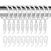 tonyg-p 20 Pack Metal Curtain Rings with Plastic Curtain Hooks,