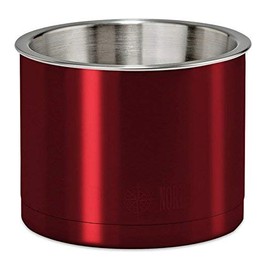 True North Stainless Steel Insulated Serving Bowl + Dip Chiller, Keeps Food and Beverages Hot or Cold Up To 24 Hours, 35 oz, Jewel Red