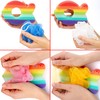 BRUBAKER Set of 4 Bath Sponge Shower Sponge Rainbow Fish