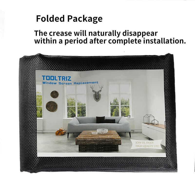 Tooltriz Pet Proof Window Screen Replacement, 48“ x 100" Upgraded