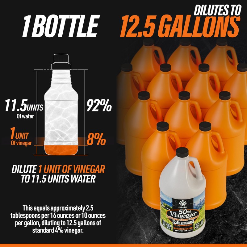 Calyptus 50% Pure Concentrated Vinegar | Maximum-Performance (12.5X) Power |