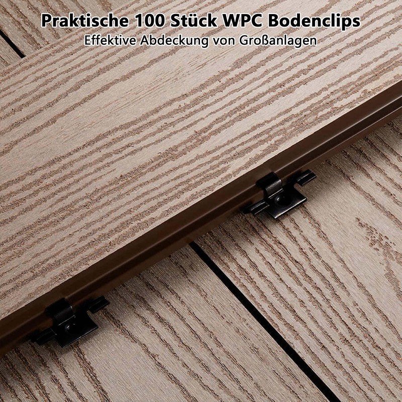 WPC Decking Clips: WPC Mounting Clips Stainless Steel for Mounting
