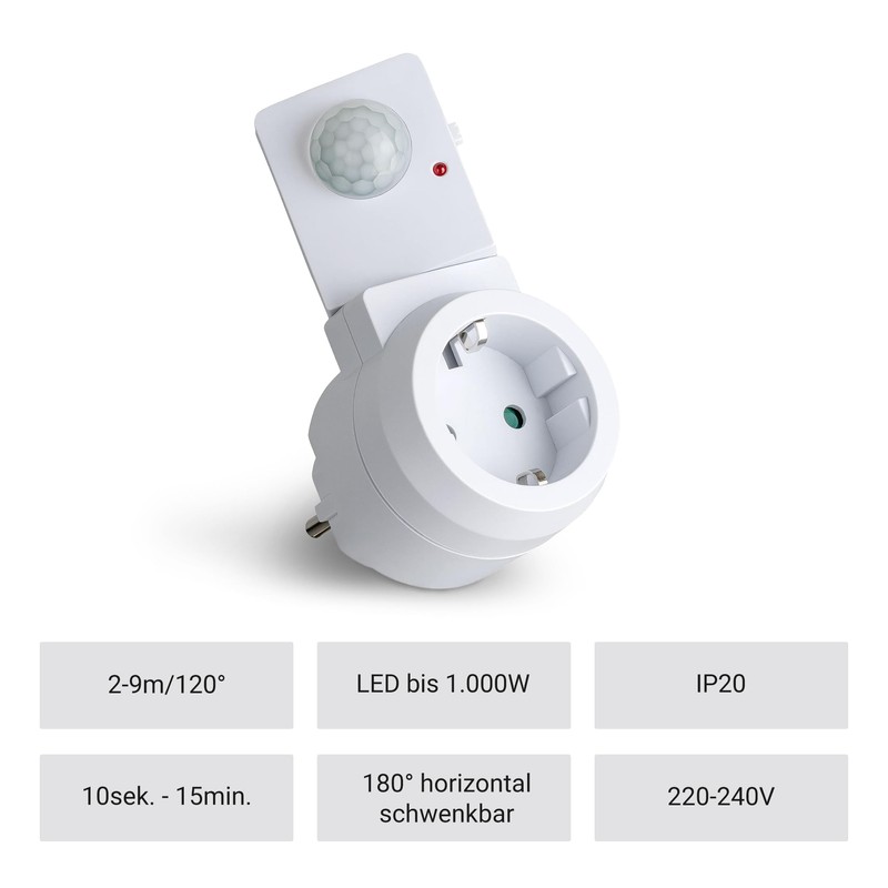 SEBSON Adaptor Plug PIR Motion Sensor – Set of 2