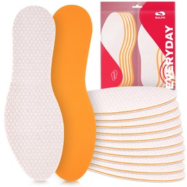 SULPO 10 Pairs Insoles with a Fresh Scent Against Sweaty Feet, for Men and Women, Anti-Odour Insoles Size: UK 3-12 - White, size: 40