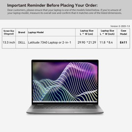 Smatree 13 inch Anti-Shock Laptop Sleeve Bag and Case for Men and Women Waterproof Protective Cover Tailored for DELL Latitude 7340 Laptop or 2-in-1, Black (E411)