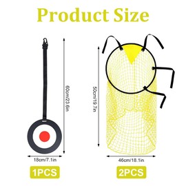 Jonuin 2 Stück Fußballtor Zielnetz Con objetivo colgante, Fussball Ziel, Tasche Ecke Schießen Ziele, Fußball-Zielnetz, Fussball Trainingszubehör für Kinder, Erwachsene Schießgenauigkeit Verbesserung