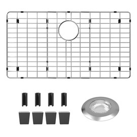 Sink Protectors for Kitchen Sink, 27-9/16" x 14-9/16" Sink Rack for Bottom of Sink, Farmhouse Sink Protector, Metal Sink Grid, Sink Protector Grid