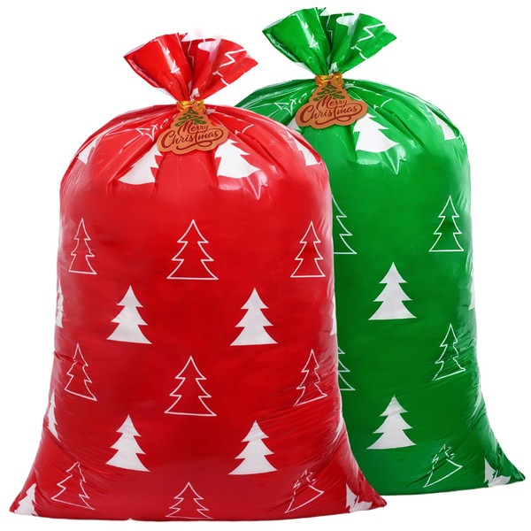 Sofier Large Christmas Gift Bags 36"x56" Holiday Gift Wrap 2pcs