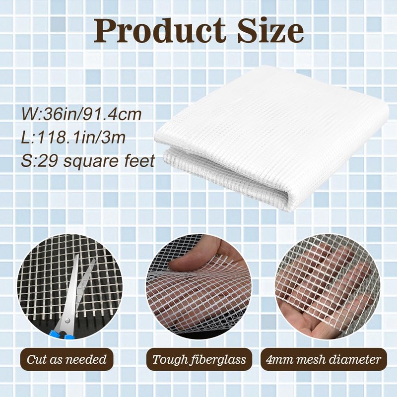 36" x 118" Mosaic Mesh for for Back Mounted Tile