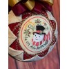 J&L Designs Quilted Christmas Ornament With Santa & Snowman Handmade