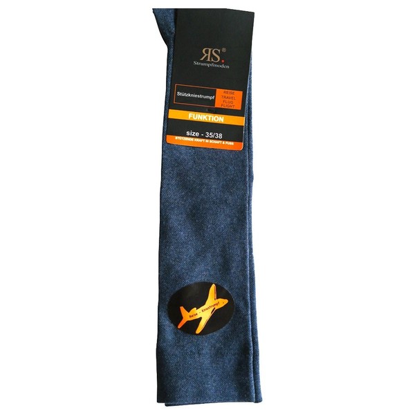 Stützkniestrumpf Travel Socks Health Socks Cotton (39 – 42, Denim Blue)