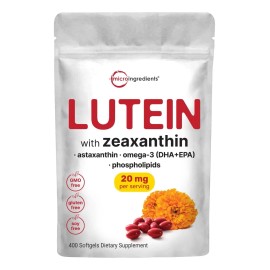 Luteína Zeaxantina Omega 3 Dha Epa Ojos 400 Cápsulas I37 Sin Sabor