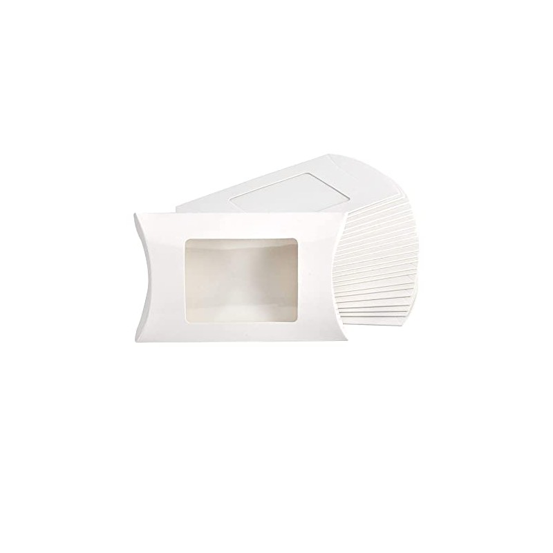 50 Pcs Kraft Paper Pillow Boxes Small Goodies Treat Box