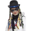 Smiffys Chameleon Bowler Hat with Multicoloured Braids Halloween