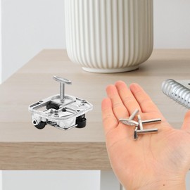 Alipis Music Box Winding Key 6pcs Silver Plated Metal Winder T-Bar Replacement Musical Mechanism Movement Knob for DIY