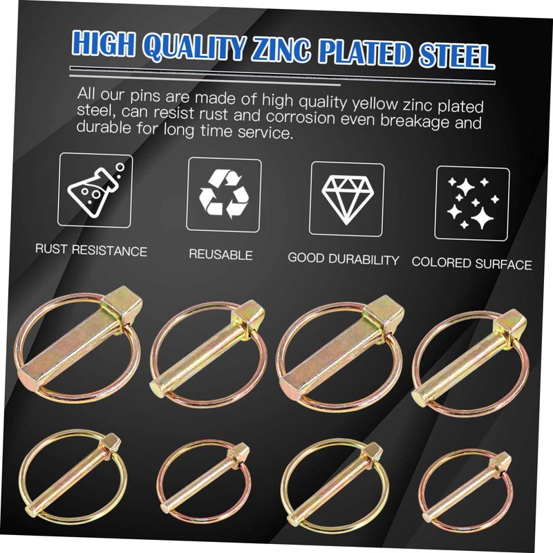 Abaodam 15pcs Heavy Duty Mower Pin Resistant Locking for Farm